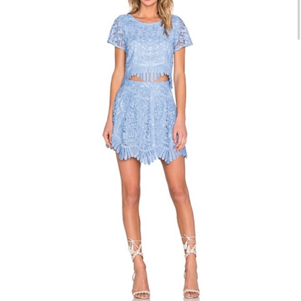Lovers and friends lace mini skirt